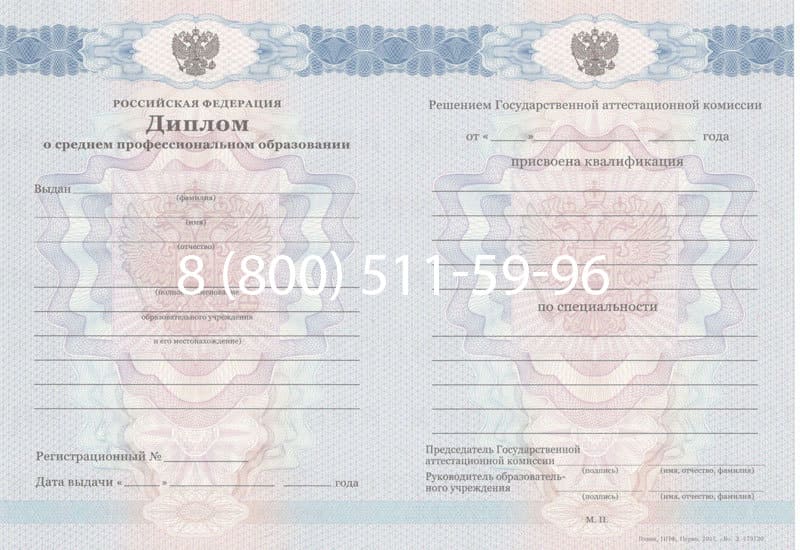 Купить Диплом о среднем образовании 2011-2013 годов в Петропавловске-Камчатском