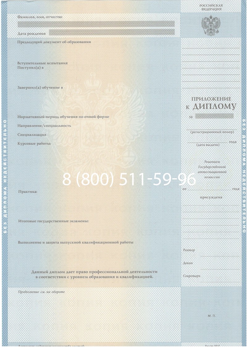 Купить Диплом о высшем образовании 2003-2009 годов в Петропавловске-Камчатском