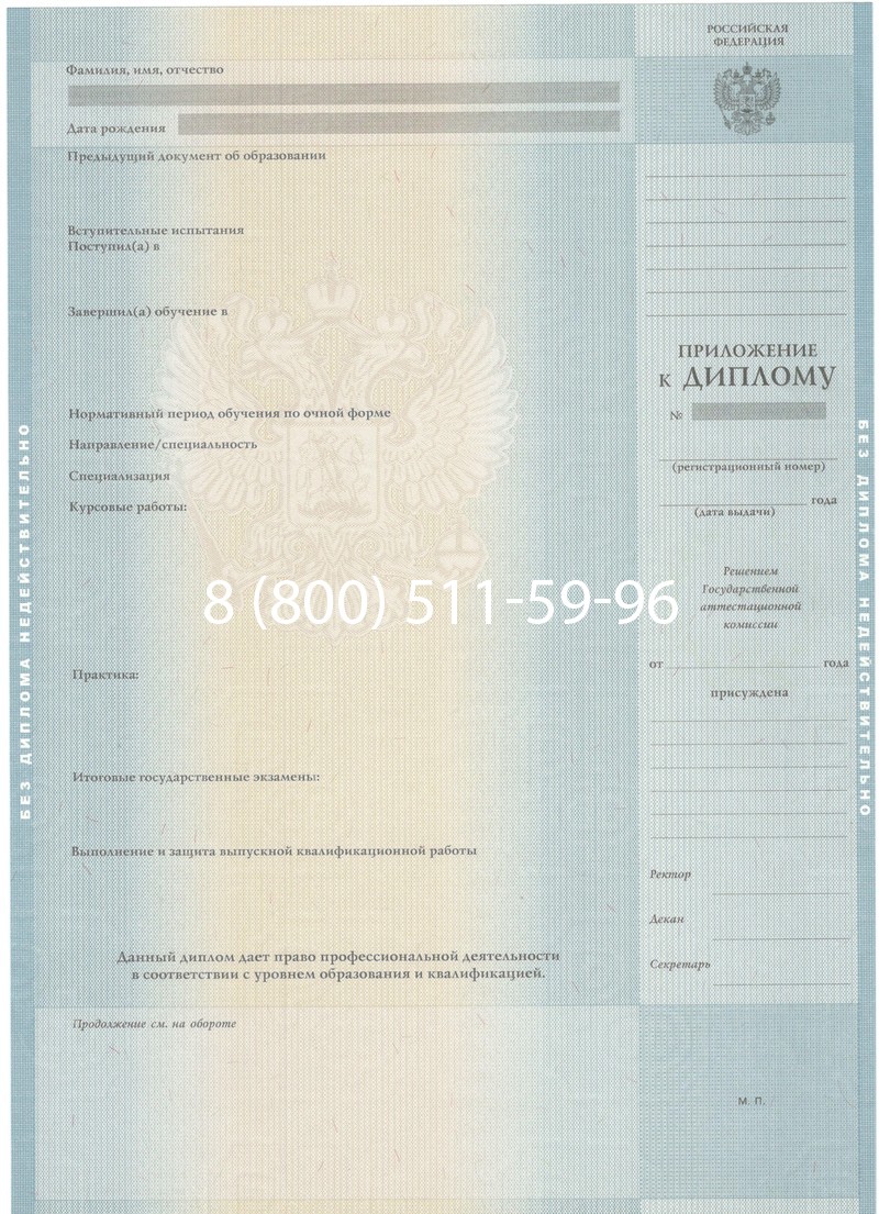 Заказать Диплом специалиста 2012-2013 годов в Петропавловске-Камчатском